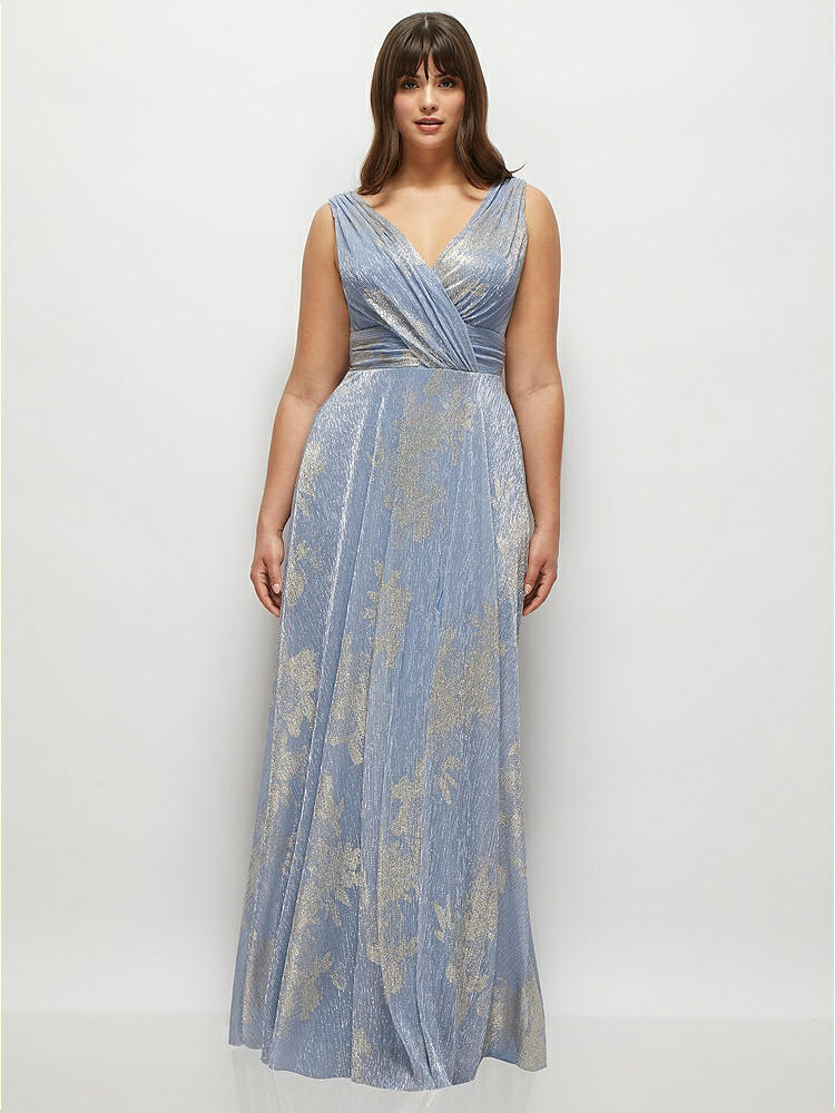 Tiered Skirt Metallic Pleated One-shoulder Bow Bridesmaid Tiered Skirt Metallic Pleated One-shoulder Bow Bridesmaid