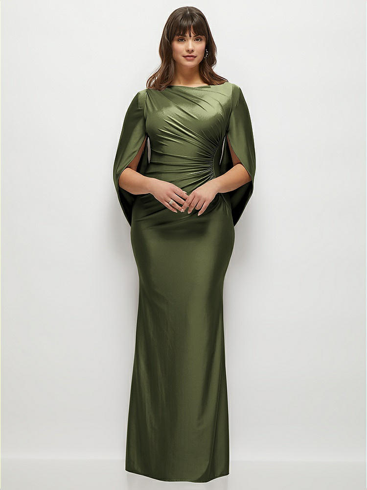 Flutter Sleeve Open-back Velvet Maxi Bridesmaid Dress With Flutter Sleeve Open-back Velvet Maxi Bridesmaid Dress With