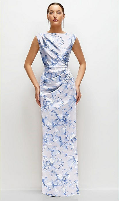 Street Elegant Floral Fold Off the Shoulder Printed Dress Dresses Street Elegant Floral Fold Off the Shoulder Printed Dress Dresses