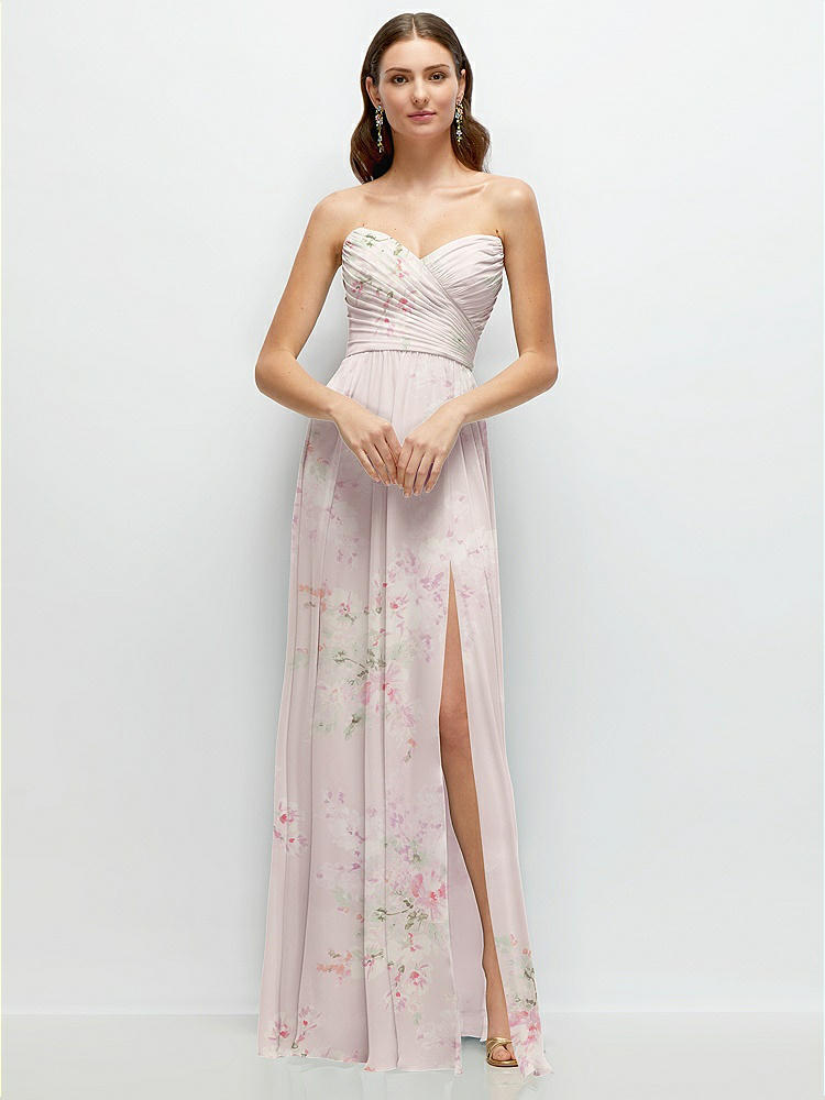 Strapless Empire Waist Cutout Maxi Bridesmaid Dress With Strapless Empire Waist Cutout Maxi Bridesmaid Dress With