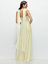 Rear View Thumbnail - Butter Yellow Skinny Chiffon Scarf