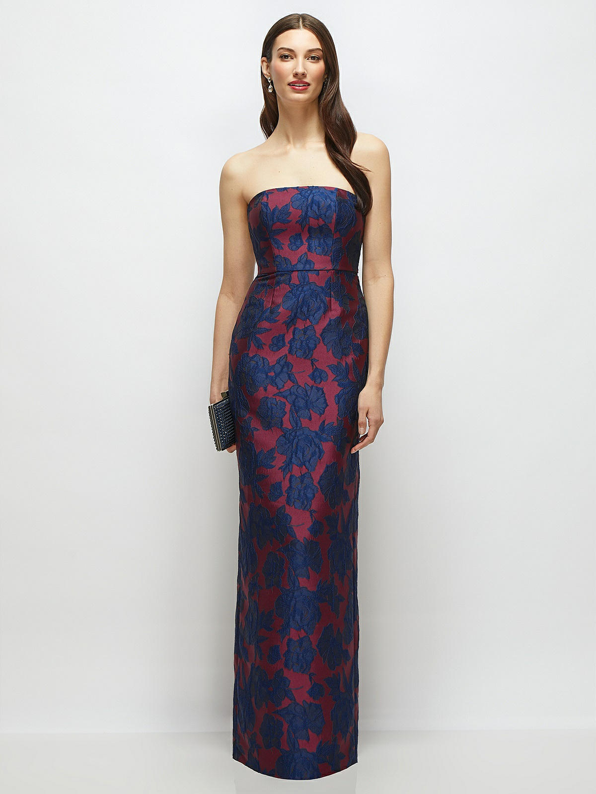 福袋 セール Strapless Heritage Floral Jacquard Column Bridesmaid Dress アクセサリー