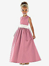 Front View Thumbnail - Carnation & Ivory Flower Girl Dress FL4021