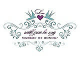 Front View Thumbnail - Seaside & Orchid Will You Be My Matron of Honor Card - Classic