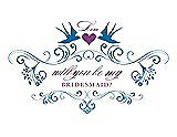 Front View Thumbnail - Cerulean & Orchid Will You Be My Bridesmaid Card - Classic