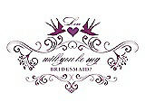 Front View Thumbnail - Persian Plum & Orchid Will You Be My Bridesmaid Card - Classic