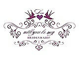 Front View Thumbnail - Sugar Plum & Orchid Will You Be My Bridesmaid Card - Classic