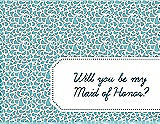 Front View Thumbnail - Spa & Peacock Teal Will You Be My Maid of Honor Card - Petal