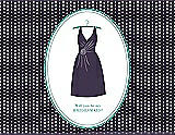 Front View Thumbnail - Concord & Pantone Turquoise Will You Be My Bridesmaid Card - Dress