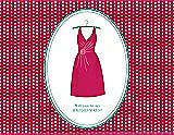 Front View Thumbnail - Posie & Pantone Turquoise Will You Be My Bridesmaid Card - Dress