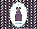 Front View Thumbnail - Smashing & Pantone Turquoise Will You Be My Bridesmaid Card - Dress