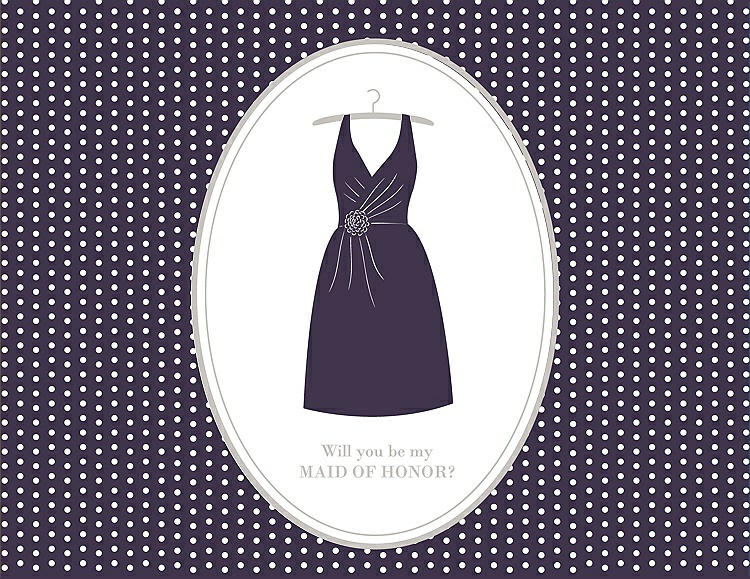 Front View - Concord & Oyster Will You Be My Maid of Honor Card - Dress