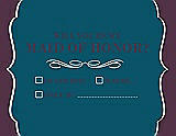 Front View Thumbnail - Peacock Teal & Italian Plum Will You Be My Maid of Honor Card - Checkbox