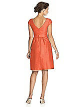 Rear View Thumbnail - Fiesta Bateau Neck Cap Sleeves Cocktail Bridesmaid Dress