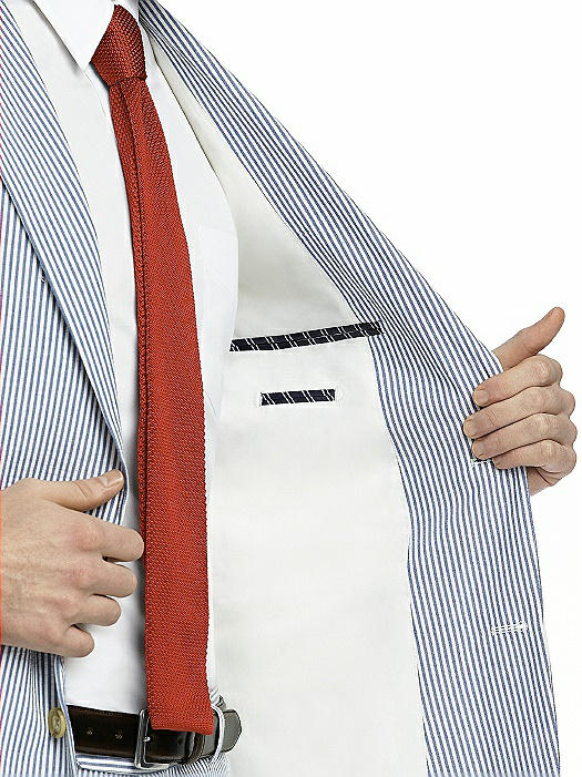 Seersucker Suit Jacket By After Six In Classic Blue