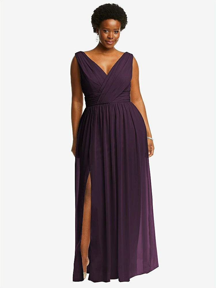 Three-quarter Sleeve Draped Full Skirt Bridesmaid Dress In Three-quarter Sleeve Draped Full Skirt Bridesmaid Dress In