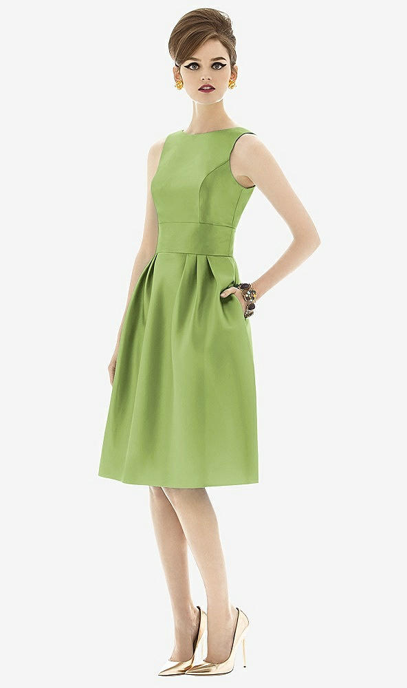Front View - Mojito Alfred Sung Open Back Cocktail Dress D660