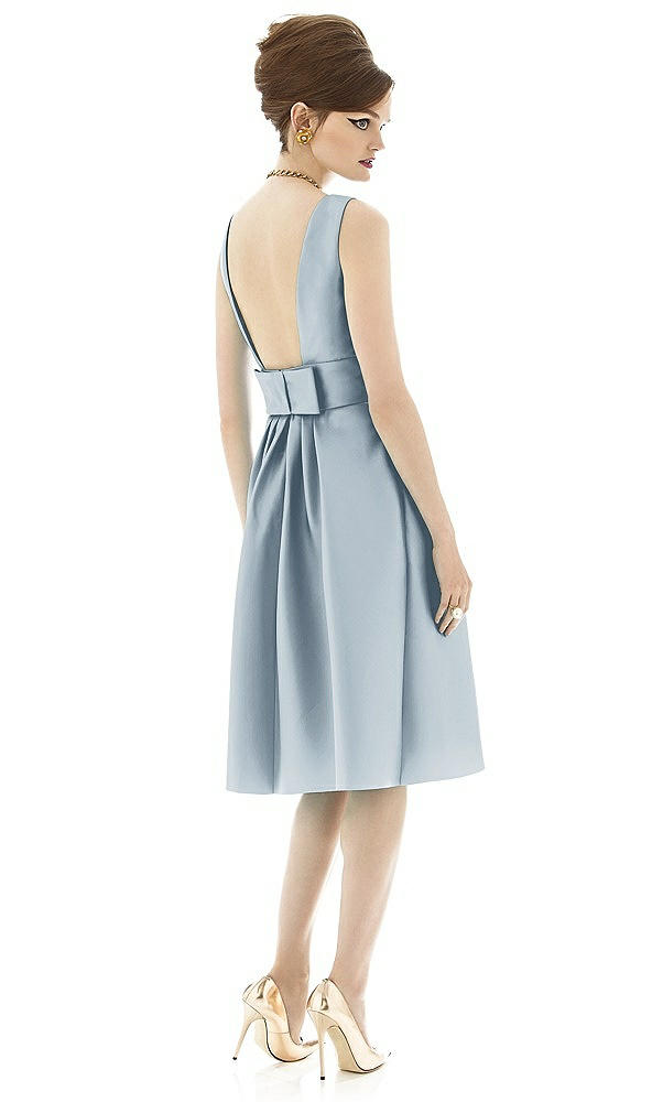 Back View - Mist Alfred Sung Open Back Cocktail Dress D660