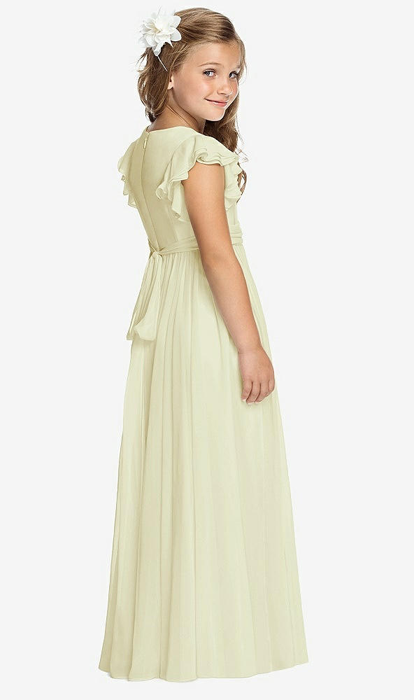 Back View - Butter Yellow Flower Girl Dress FL4038