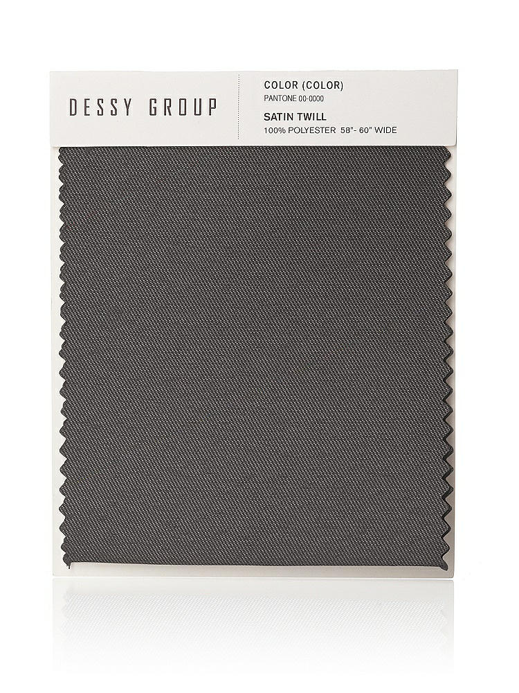 Front View - Caviar Gray Satin Twill Swatch