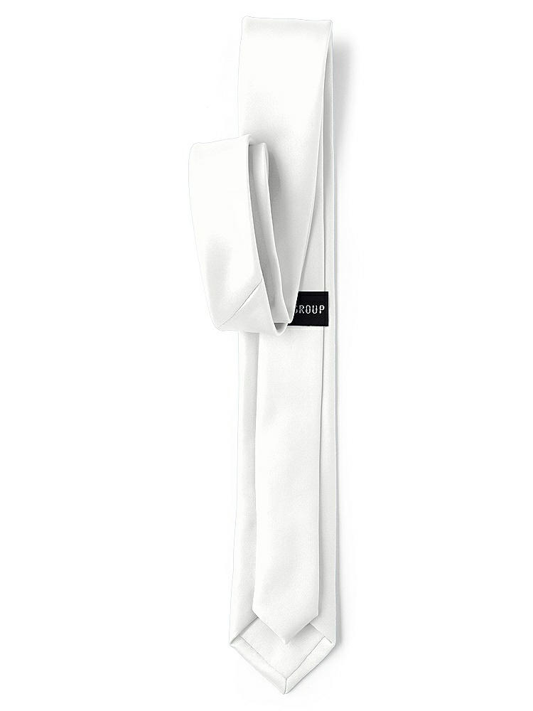 Back View - White Matte Satin Narrow Ties by After Six