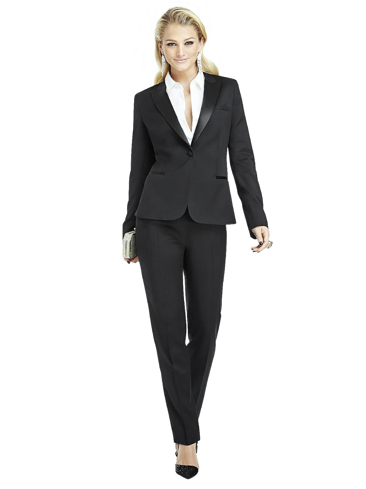 Women's Tuxedo Jacket - Marlowe By After Six In Black | The