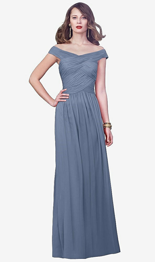 Front View - Larkspur Blue Dessy Collection Style 2919