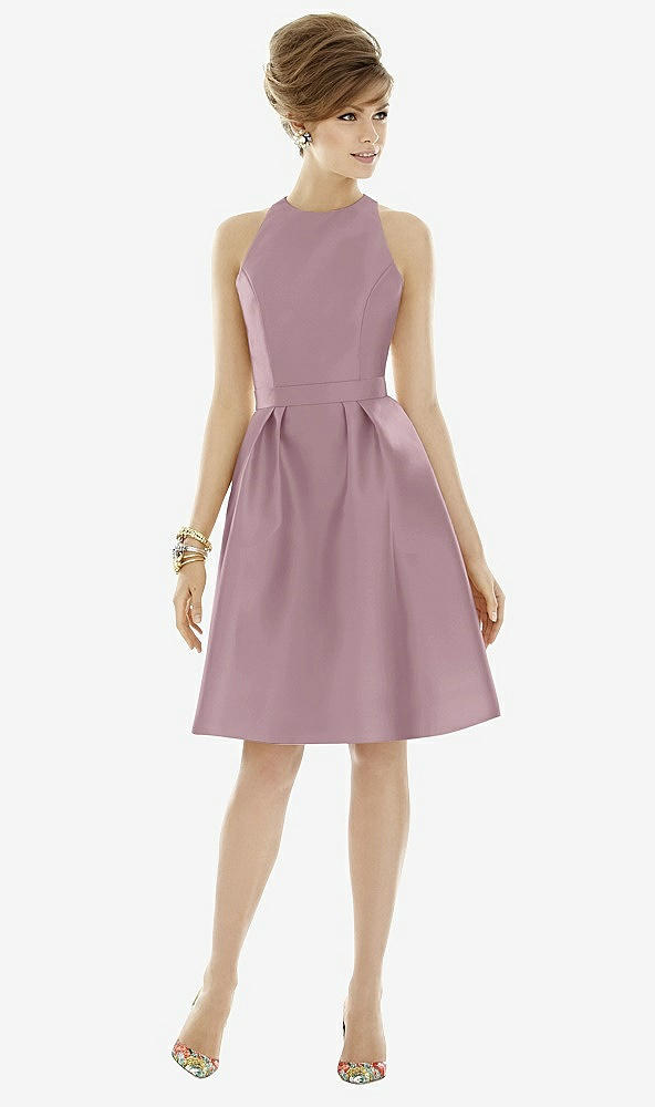 Front View - Dusty Rose Alfred Sung Style D696