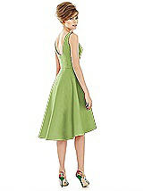 Alt View 2 Thumbnail - Mojito Bateau Neck Satin High Low Cocktail Dress