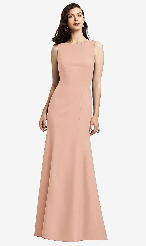Back View - Pale Peach Dessy Bridesmaid Dress 2936