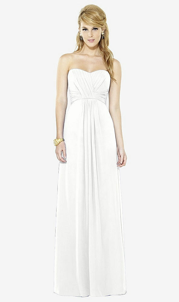 Front View - White After Six Bridesmaid Dress 6713