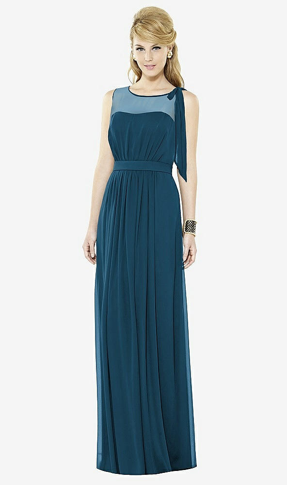 Front View - Atlantic Blue After Six Bridesmaid Dress 6714