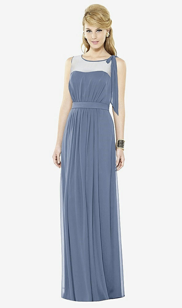 Front View - Larkspur Blue After Six Bridesmaid Dress 6714