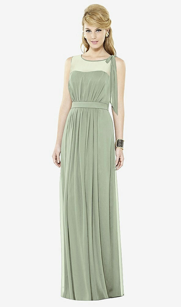 Front View - Sage After Six Bridesmaid Dress 6714