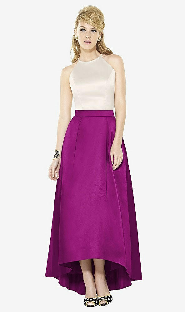 Front View - Persian Plum & Ivory After Six Bridesmaid Dress 6718