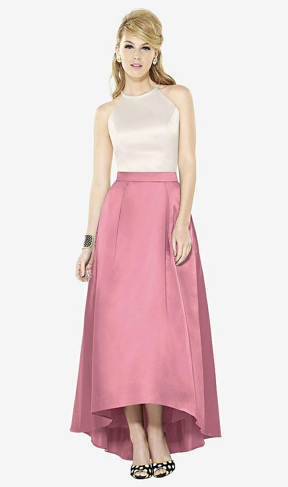 Front View - Carnation & Ivory After Six Bridesmaid Dress 6718