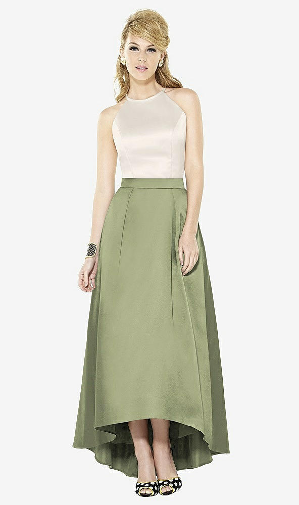 Front View - Kiwi & Ivory After Six Bridesmaid Dress 6718