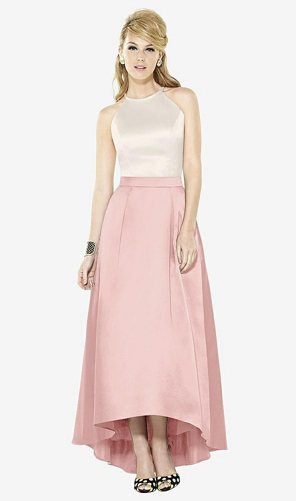 Front View - Rose & Ivory After Six Bridesmaid Dress 6718
