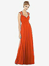 Front View Thumbnail - Tangerine Tango Alfred Sung Style D705