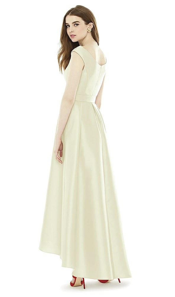 Back View - Butter Yellow Alfred Sung Bridesmaid Dress D722