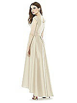 Rear View Thumbnail - Champagne Alfred Sung Bridesmaid Dress D722