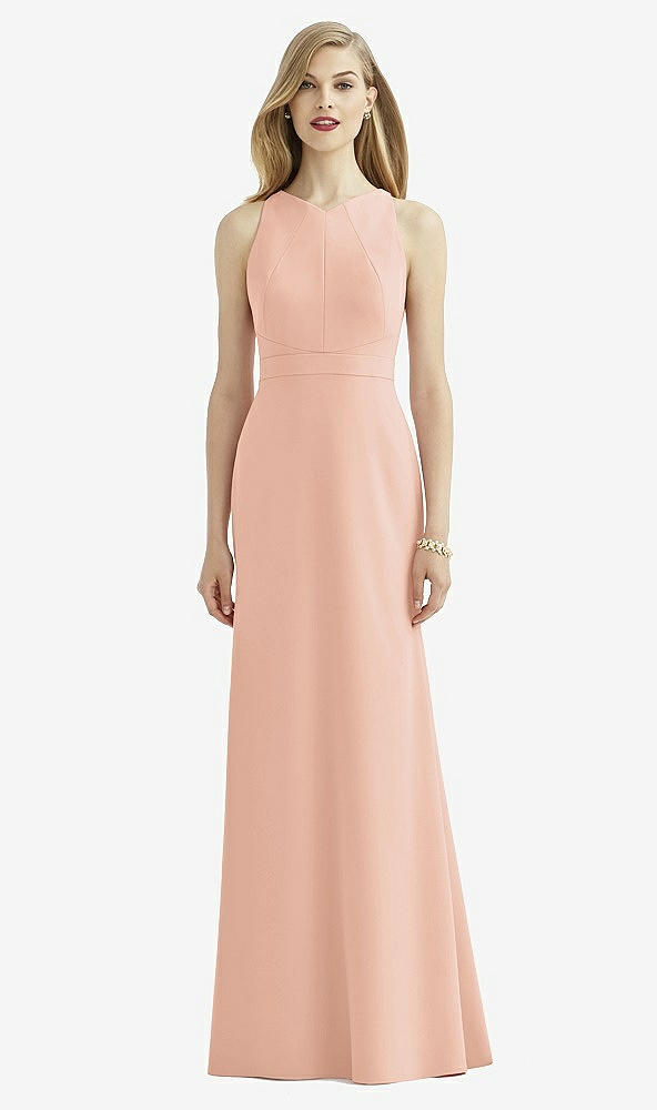 Front View - Pale Peach After Six Bridesmaid Dress 6740