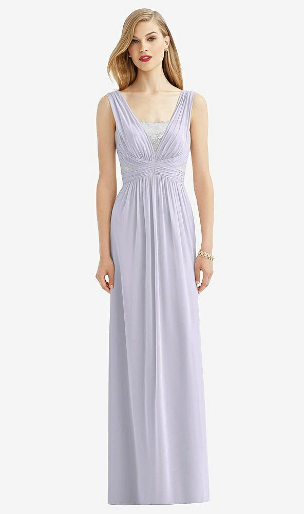 Front View - Silver Dove & Metallic Silver After Six Bridesmaid Dress 6741
