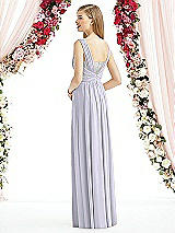 Rear View Thumbnail - Silver Dove & Metallic Silver After Six Bridesmaid Dress 6741