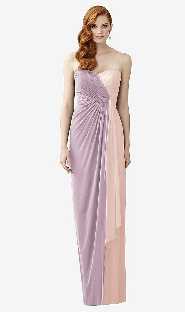 Front View - Suede Rose & Blush Dessy Collection Style 2956