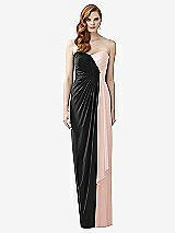 Front View Thumbnail - Black & Blush Dessy Collection Style 2956