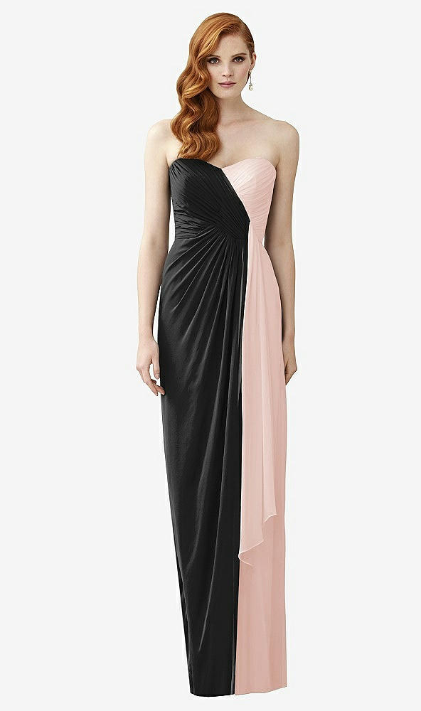 Front View - Black & Blush Dessy Collection Style 2956