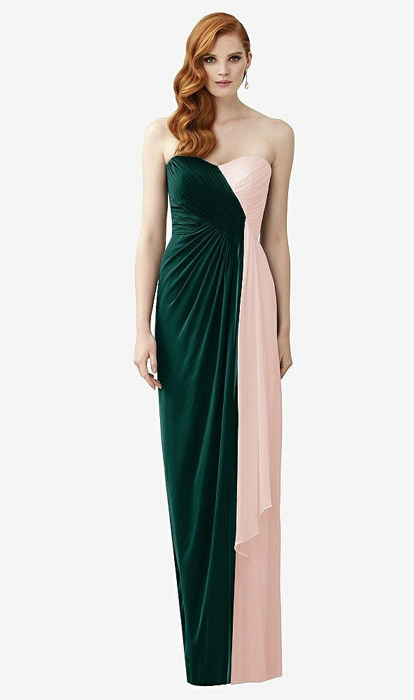 Front View - Evergreen & Blush Dessy Collection Style 2956