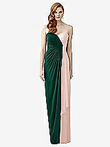 Front View Thumbnail - Hunter Green & Blush Dessy Collection Style 2956