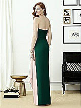 Rear View Thumbnail - Hunter Green & Blush Dessy Collection Style 2956